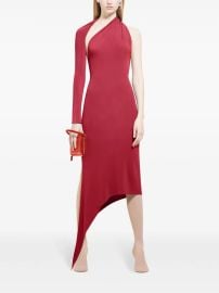 Courrèges Slash Crepe Maxi Dress | Red | FARFETCH at Farfetch